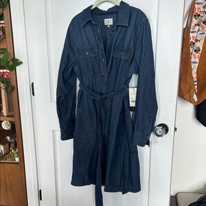 Denim Belted Dress from Tuckernuck